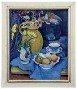 Den Otter, Johann: Still life with fruit and flowers