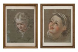 Two portrait studies, France, 18th century.