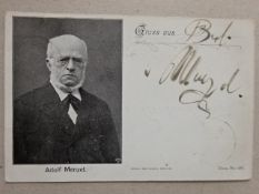 Menzel - Postkarte mit Unterschrift