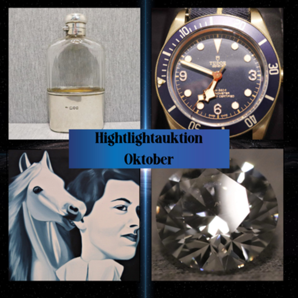 Highlightauktion Oktober | Die besten Lose aus den Sparten: Schmuck, Uhren, Kunst, Silber, Münzen, Medaillen, Orden und Varia.