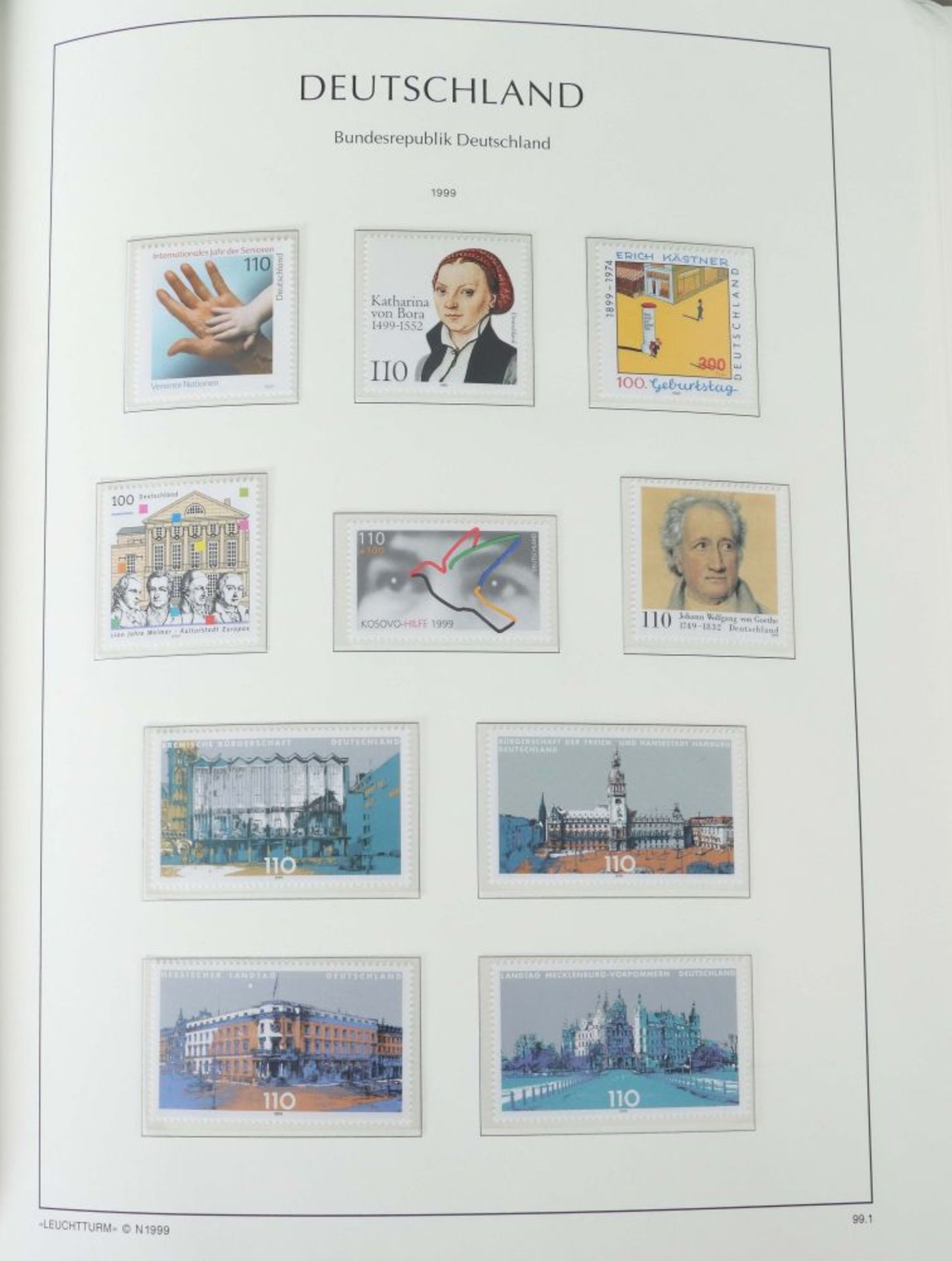4 Briefmarkenalben BRD 1995-2008 mit - Bild 2 aus 11