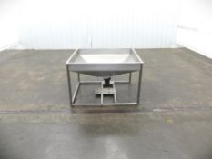 Stainless Steel Dimpled Hopper with Center Discharge