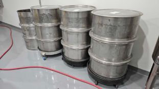 (8) Stainless Steel 50 Gallon Drums