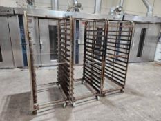 (3) Bakery Racks on Casters - Sheet Pan Racking