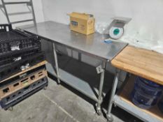 stainless steel prep table