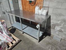 stainless steel prep table