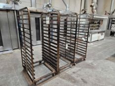 (3) Bakery racks on casters - Sheet Pan Racking