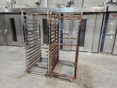 (2) Bakery Racks on Casters - Sheet Pan Racking