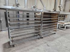 (2) Bakery Racks on Casters