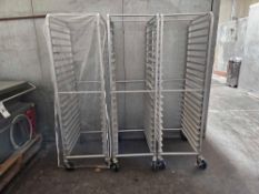 (3) Bakery Racks on Casters - Sheet Pan Racks