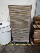 Baking pans with cart on casters