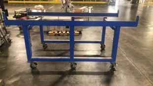 Blue Rolling Cart