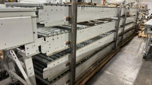 (4) Powered Roller Band Conveyors 10'L x 36