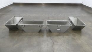 Lot of Four (4) Bucket Hoppers