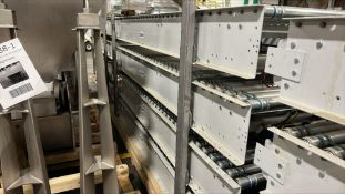 (4) Powered Roller Band Conveyors 10'L x 36