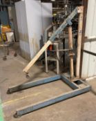OTC Floor Crane Hoist 1000 Pound Capacity Casters
