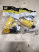 HUBBELL HBL29W75 LOT OF 2 Watertight Connector, 3 Pole, 30AMP, 250V