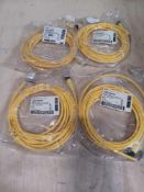 WOODHEAD 1200720064 LOT OF 4 Cord Set, 2 Pole Female Straight