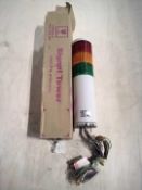 Patlite LHE-302AFB-RYG Stack Light, Red, Yellow, Green, 24 VAC/DC