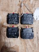 EATON E22B1 LOT OF 4 Contact Block, 10AMP, 600VAC 1NC