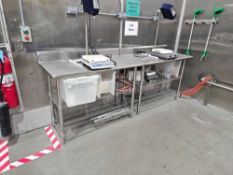 Lot Of (2) Stainless Steel Prep Tables