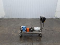 Waukesha 030U1 Positive Displacement Pump on Caster Base Frame with Variable Speed Control