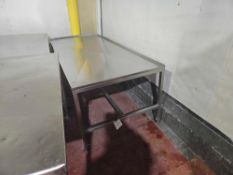 Stainless Steel Table With Center Drain