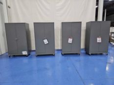 (4) Uline Mobile Storage Cabinets