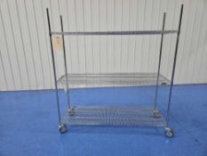 Uline Chrome Mobile Shelving Unit