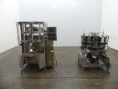 Used Xiamen Chengfei VFFS with: Top mounted CCW 14 head Touchscreen HMI Passthrough metal detector E