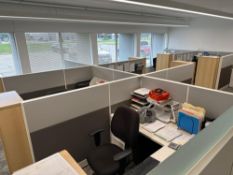 Lot of Office Furniture: (1) Set of cubicles and (6) Office Chairs