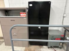Lot of (1) Cabinet and (1) Filing Cabinet