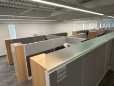 Lot of Office Furniture: Cubicles, Filing Cabinets, and Chairs