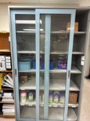 Shelving Unit with (6) Shelves and Glass See-Through Doors