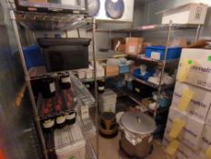 Shelving for walk in refrigerator