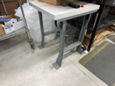 Lot of (3) Plastic Shelves and (2) Tables