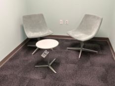Lot of (1) Table and (2) Chairs