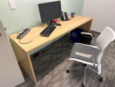 Lot of (1) Desk and (1) Office Chair