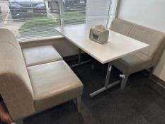Lot of (6) Booth Seats and (3) Tables
