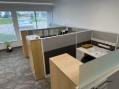 Lot of Office Furniture: Set of Cubicles and Chairs