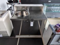 Two-door Cabinet with Single Compartment Stianless Steel Sink