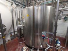 1500 Gallon Walker Stainless Steel Jacketed Tank