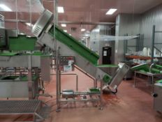 COMAT M26TAG25 Stainless Steel Auger Conveyor Curd Cutter System