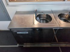 Stainless Steel Cabinet with Three Compartment Sink