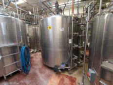 1500 Gallon Walker Stainless Steel Jacketed Tank