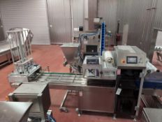 Italianpack Perseus Pack Stainless Steel Three-Lane Tray Sealer With 3 Head Pneumatic Liquid Filler