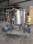 175 Gallon Stainless Steel Tank with 10 Hp Mixer