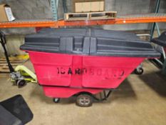 50-inch Tall Plastic Rolling Waste Bin