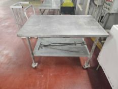 Stainless Steel Prep Table on Casters