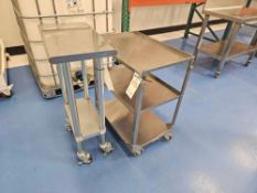 Stainless steel Table on Casters and Cart